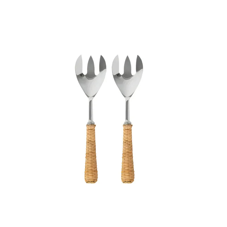 Basketweave Salad Server Set - The Mayfair Hall