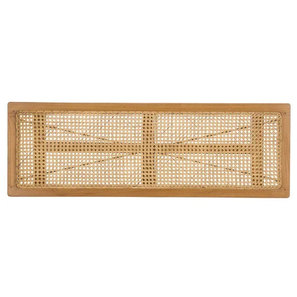 Henrik Wood & Rattan Cane Bench in Natural