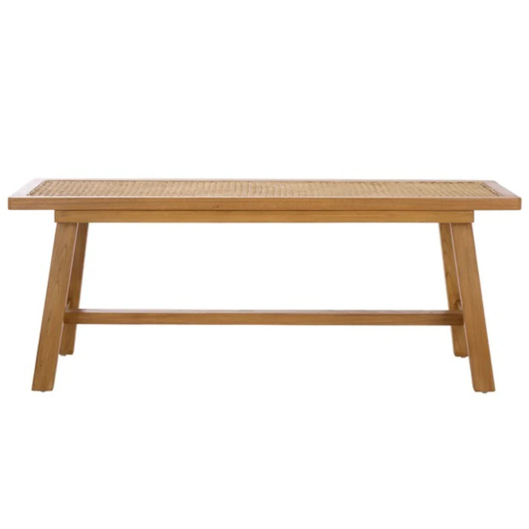 Henrik Wood & Rattan Cane Bench in Natural