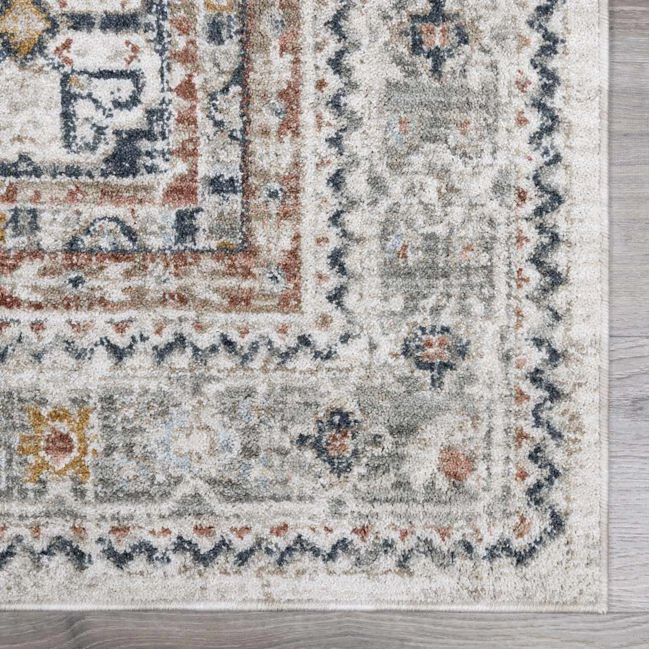 Kouta Cream and Light Gray Area Rug