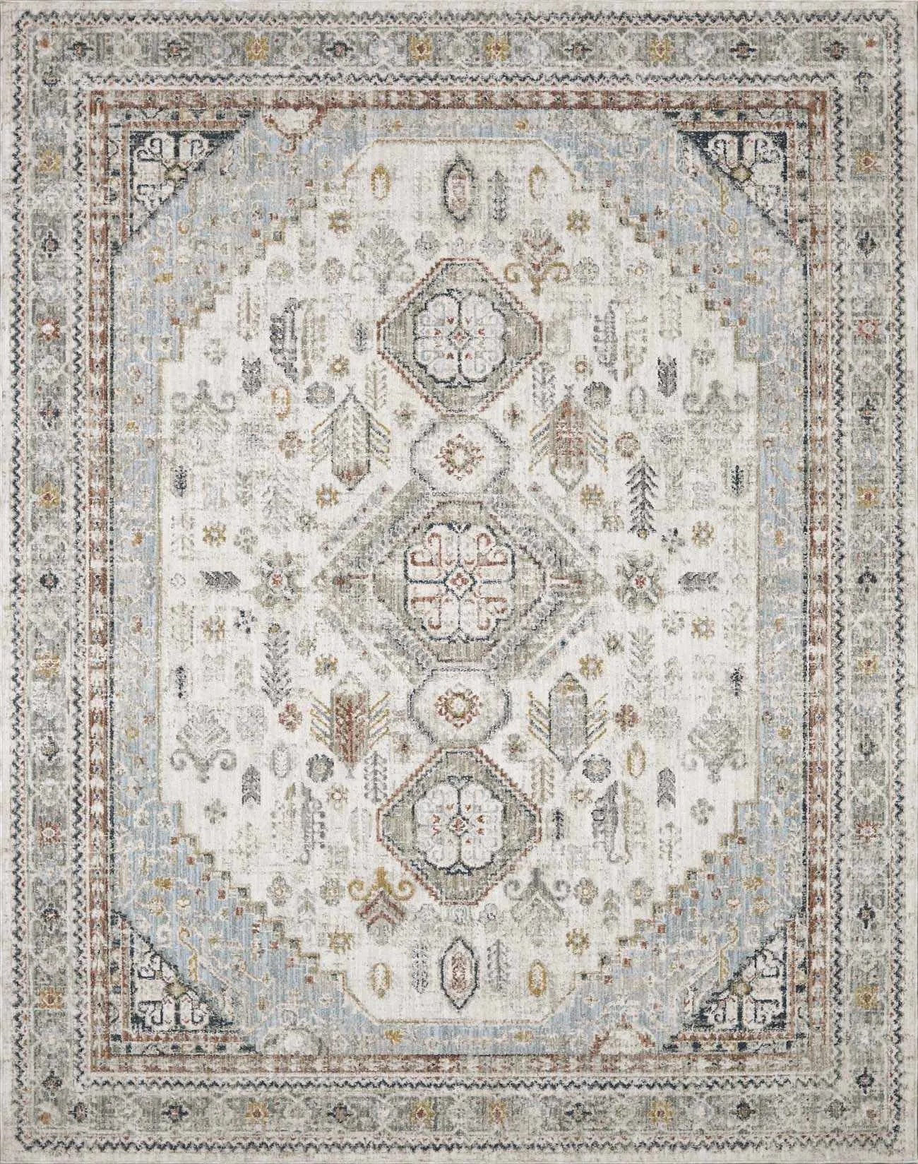 Kouta Cream and Light Gray Area Rug