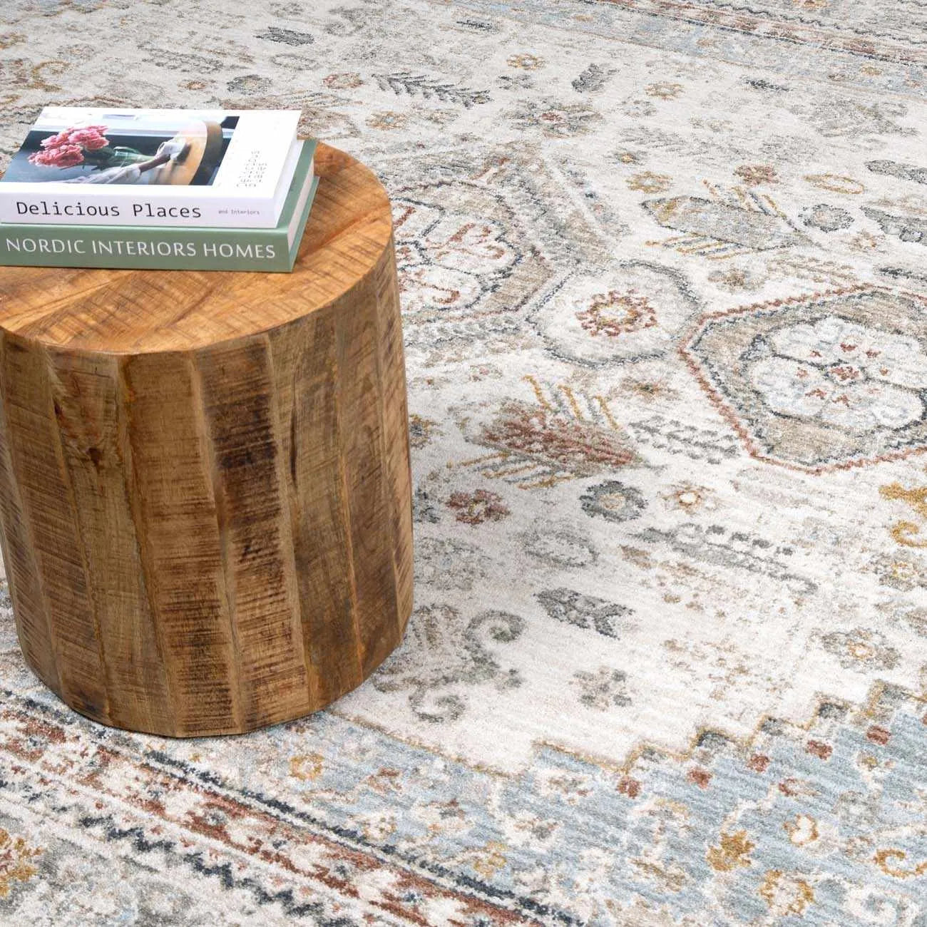 Kouta Cream and Light Gray Area Rug