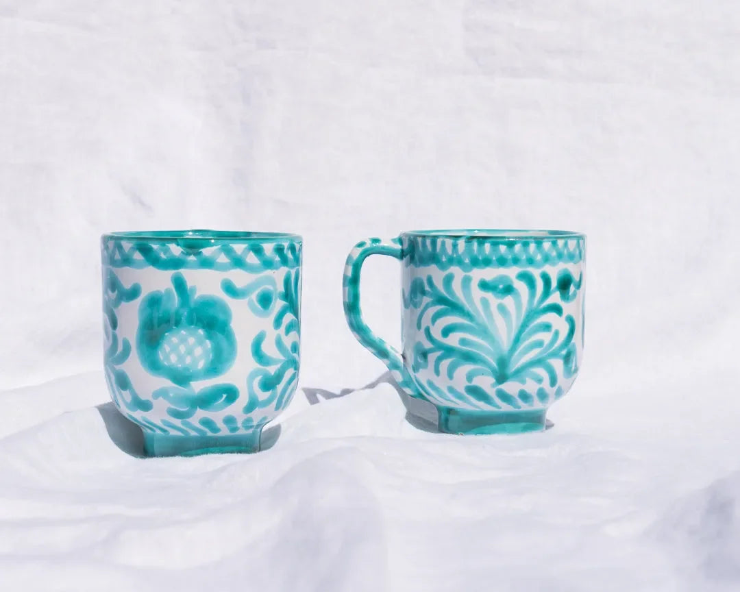 Mug with hand painted designs - The Mayfair Hall