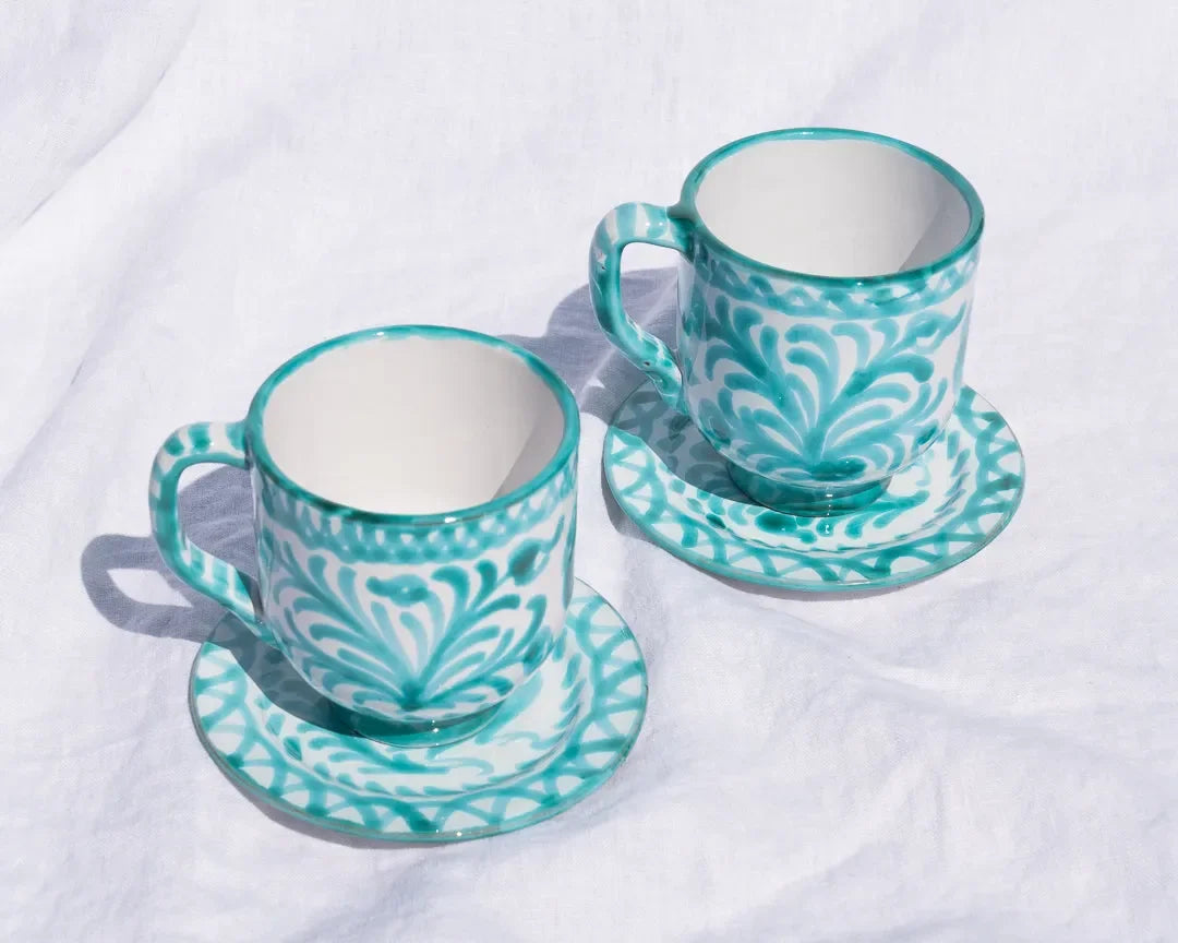 Mug with hand painted designs - The Mayfair Hall