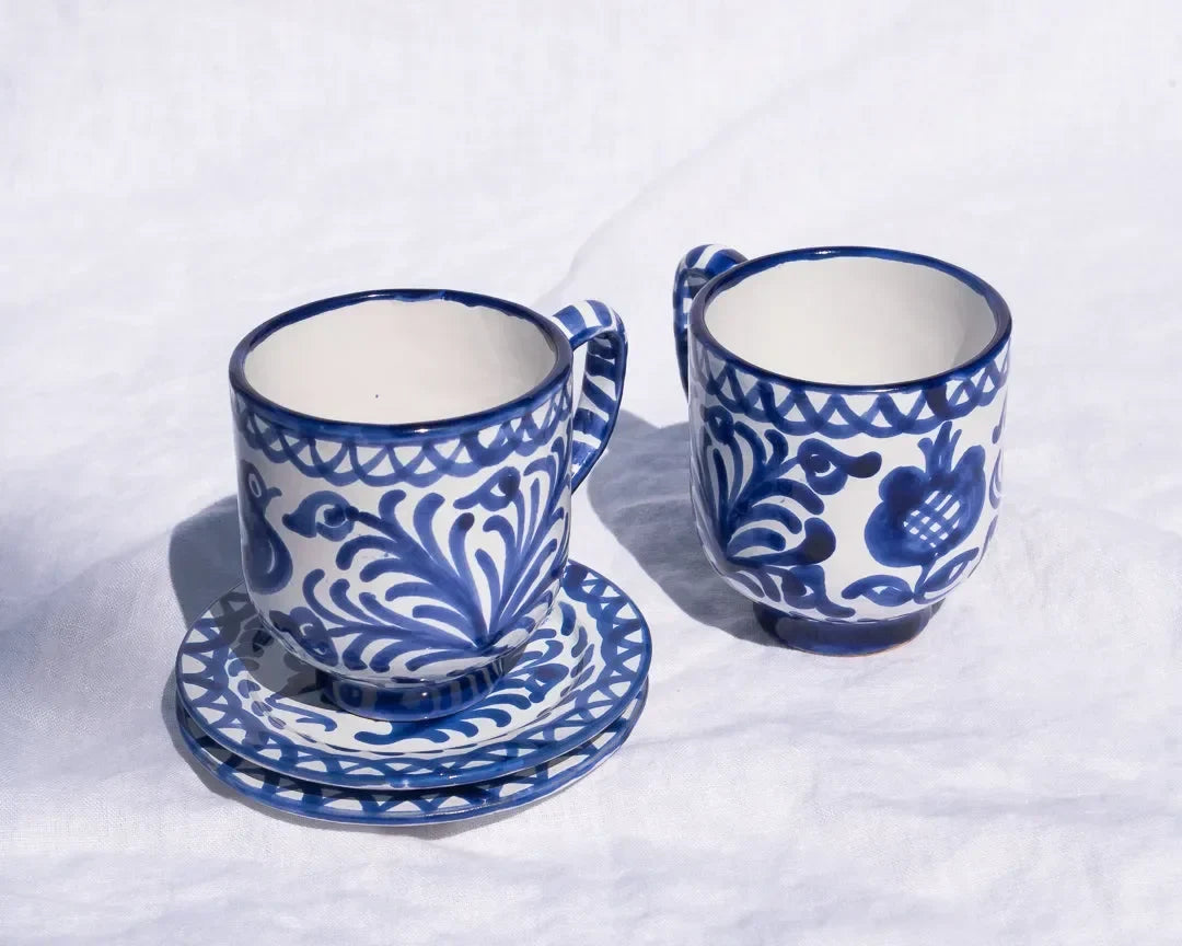 Mug with hand painted designs - The Mayfair Hall