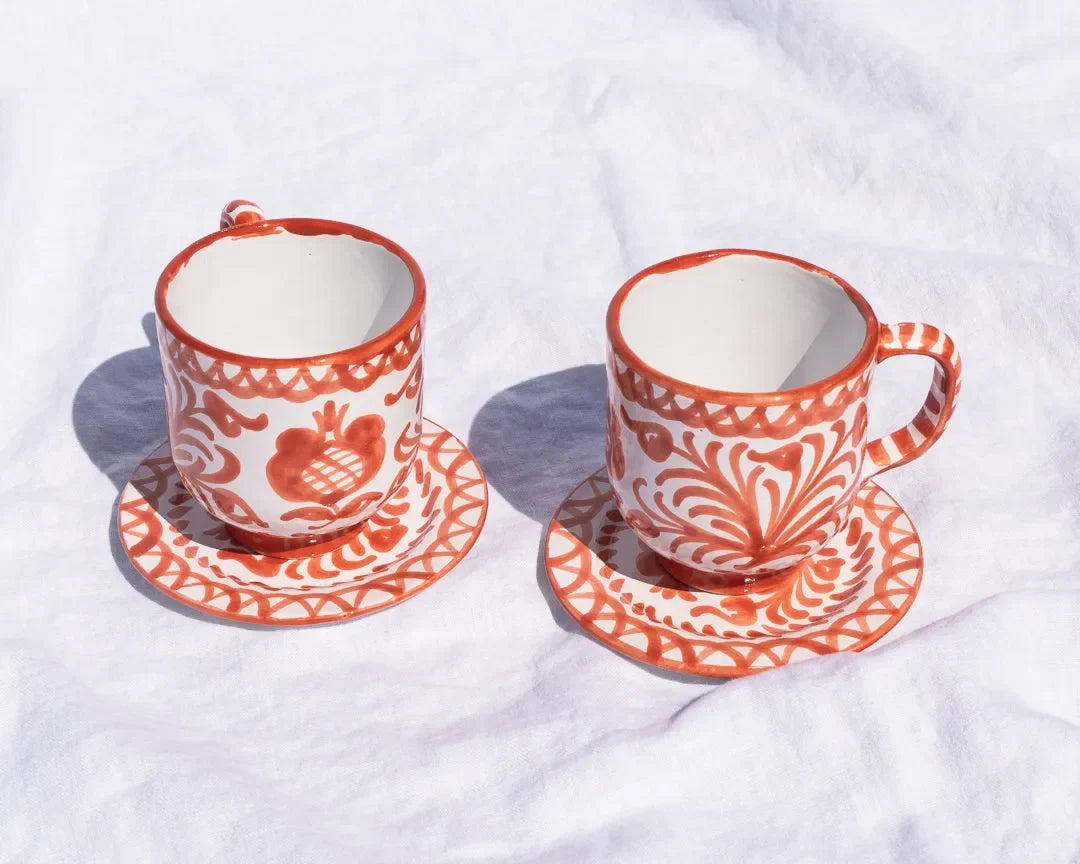 Mug with hand painted designs - The Mayfair Hall