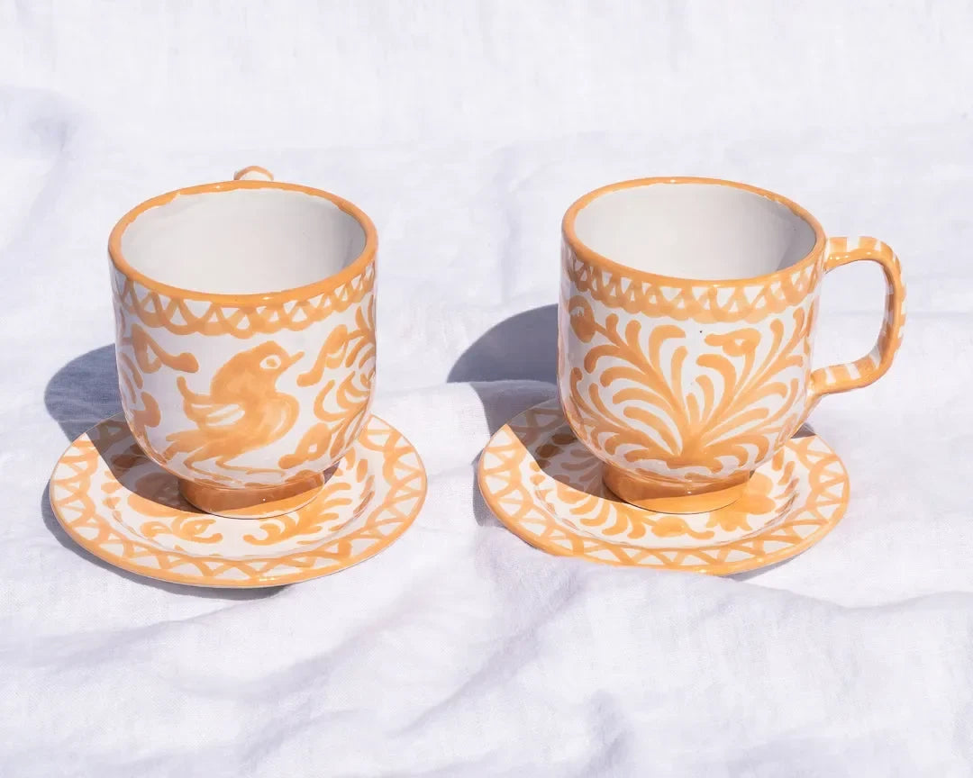 Mug with hand painted designs - The Mayfair Hall