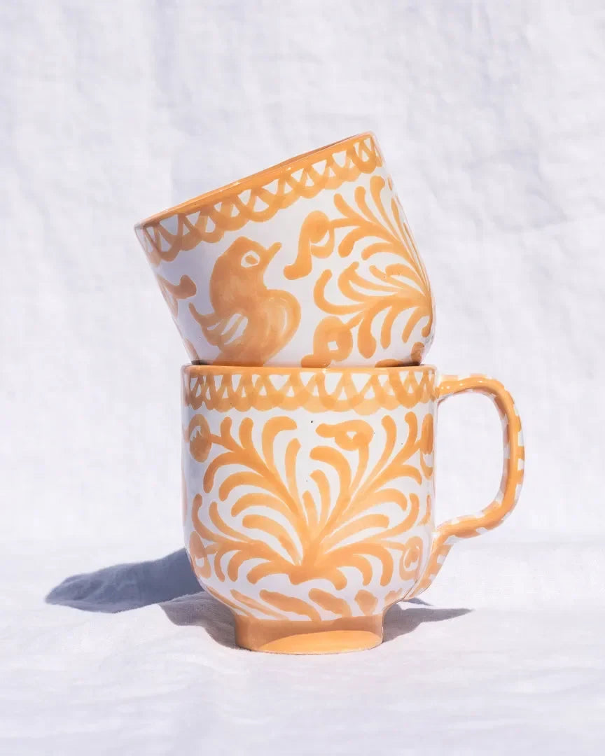 Mug with hand painted designs - The Mayfair Hall