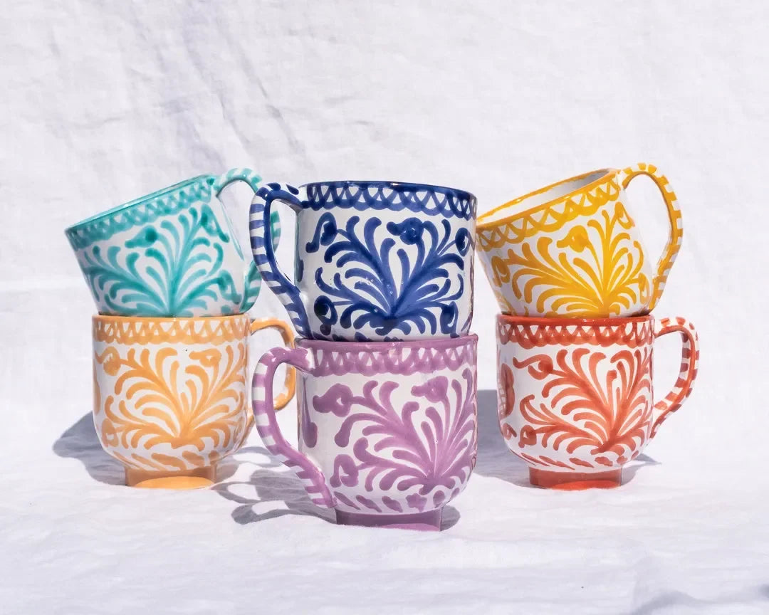 Mug with hand painted designs - The Mayfair Hall