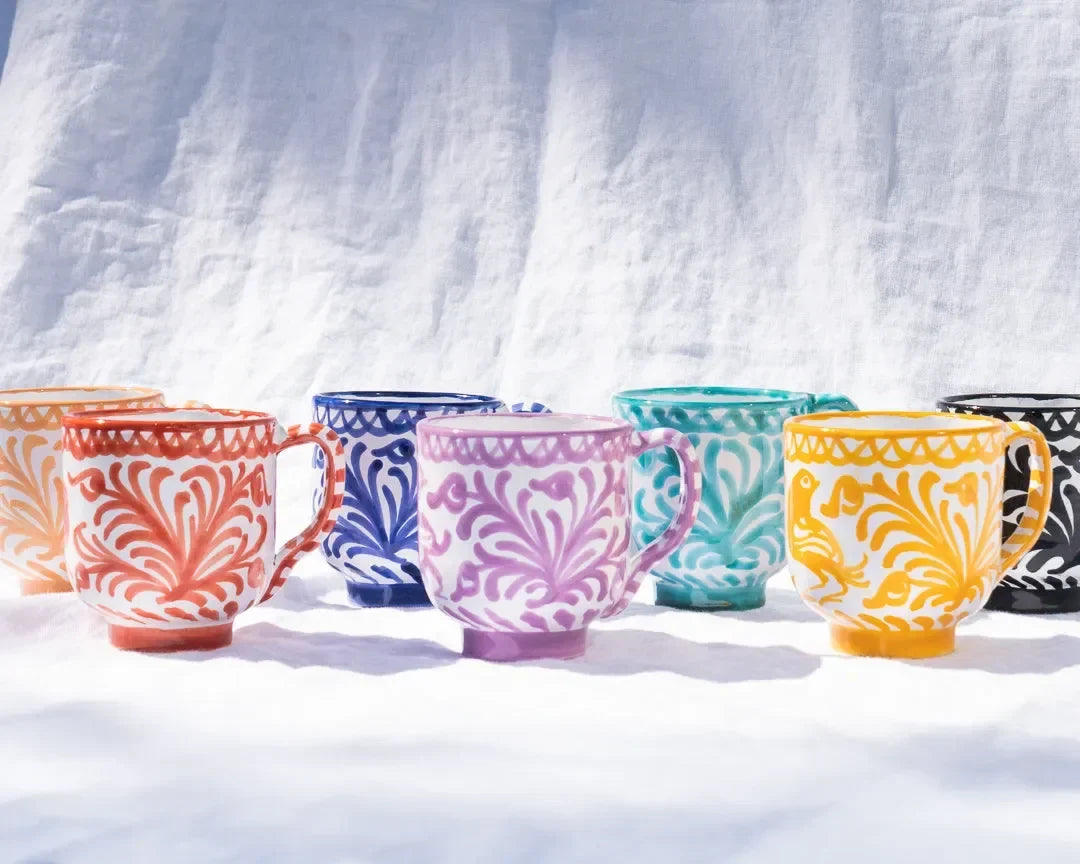 Mug with hand painted designs - The Mayfair Hall