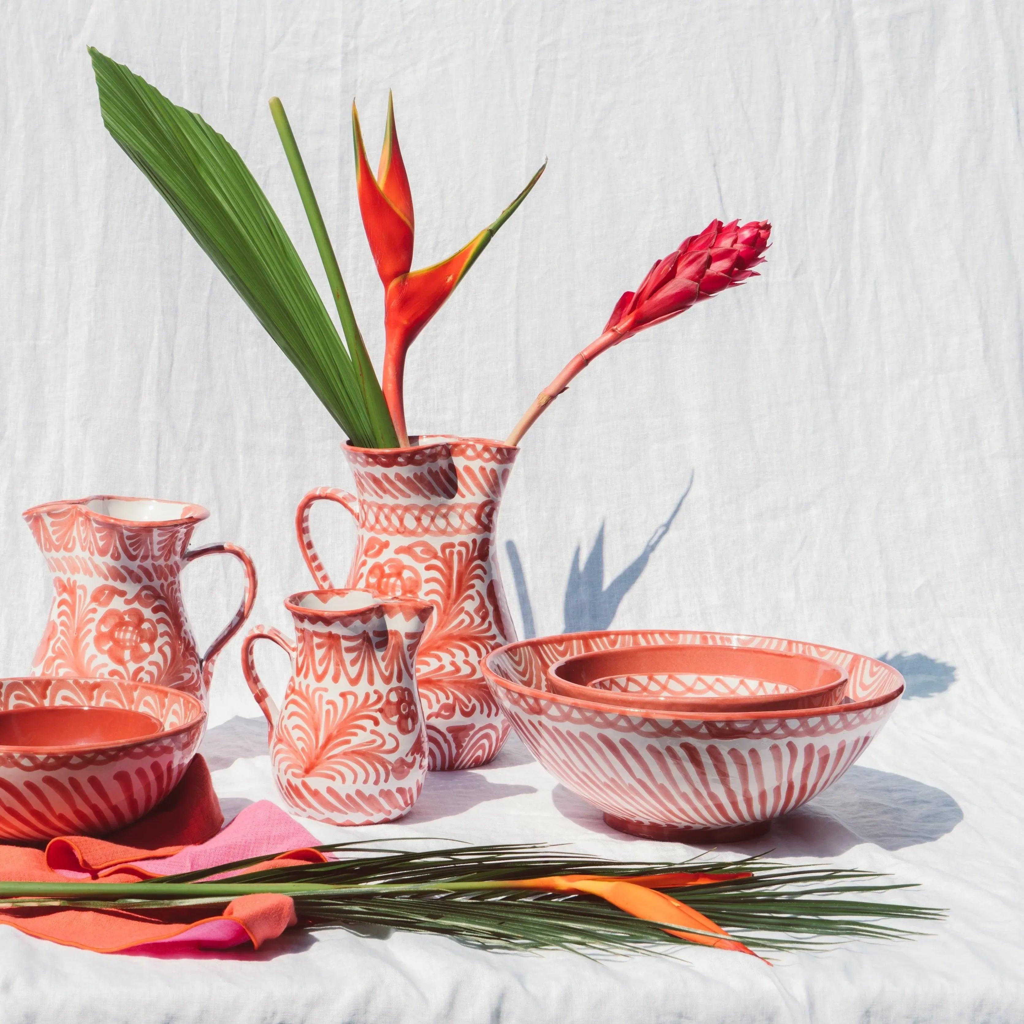 Large bowl with hand painted designs - The Mayfair Hall