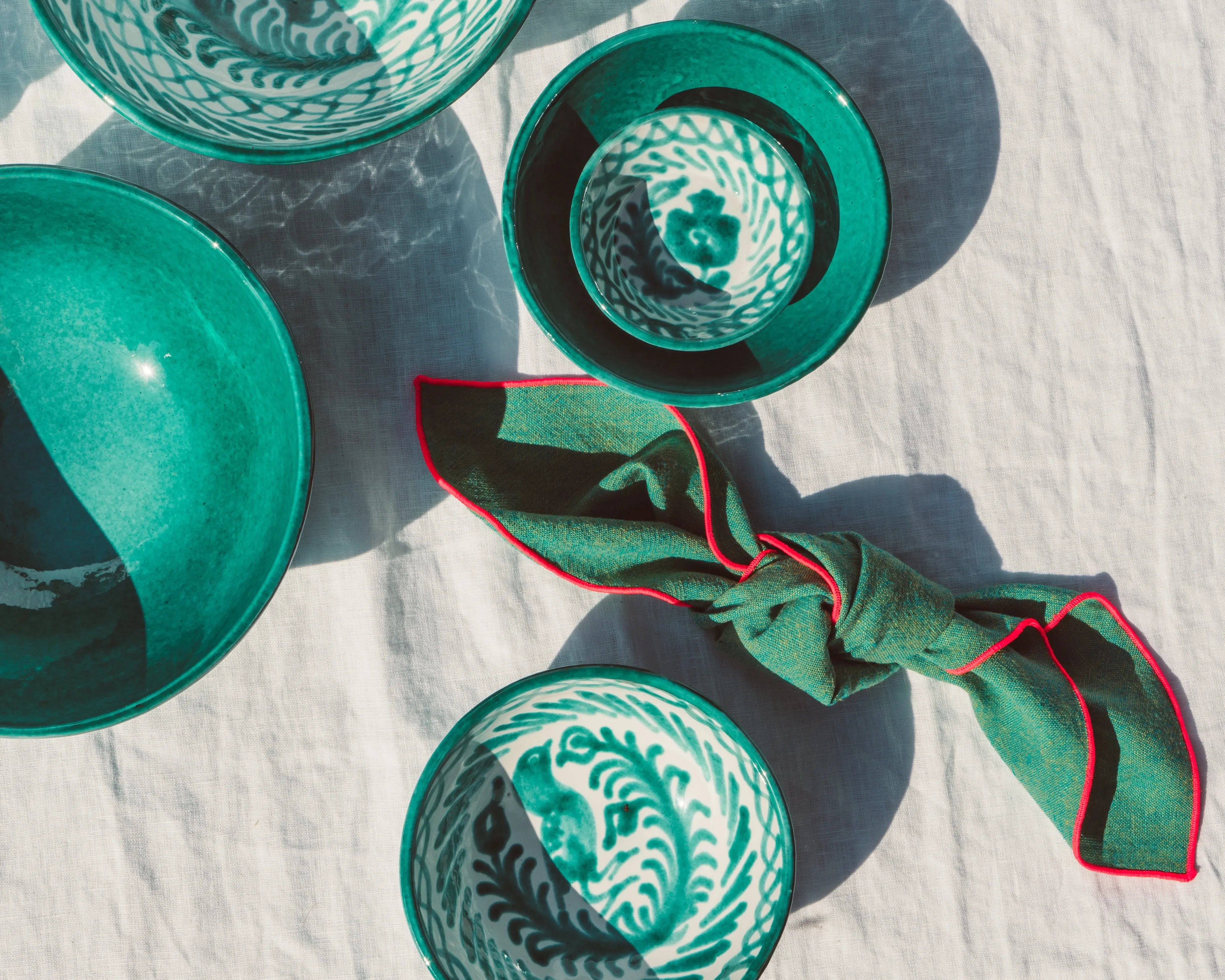 Small bowl with hand painted designs - The Mayfair Hall