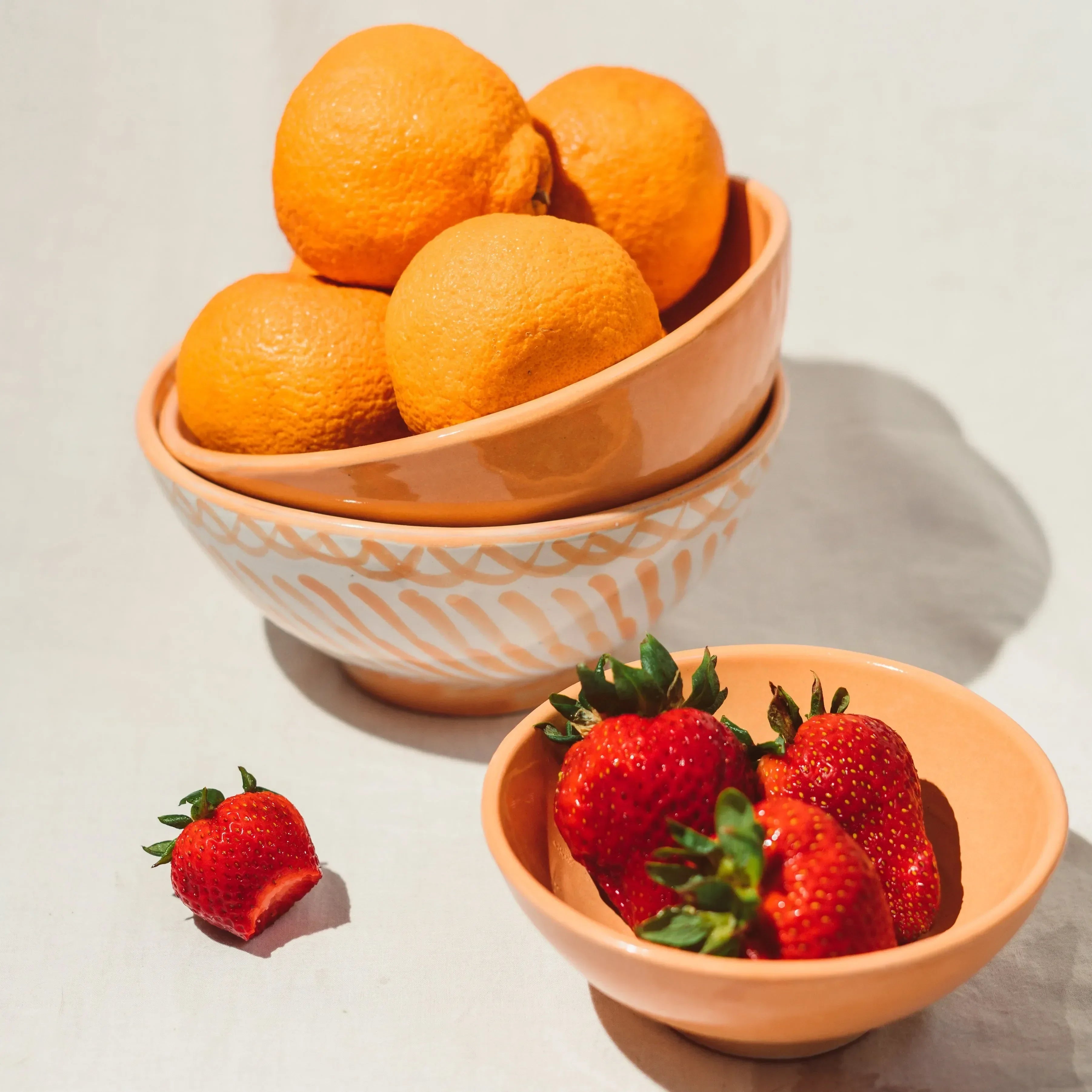 Medium bowl with hand painted designs - The Mayfair Hall