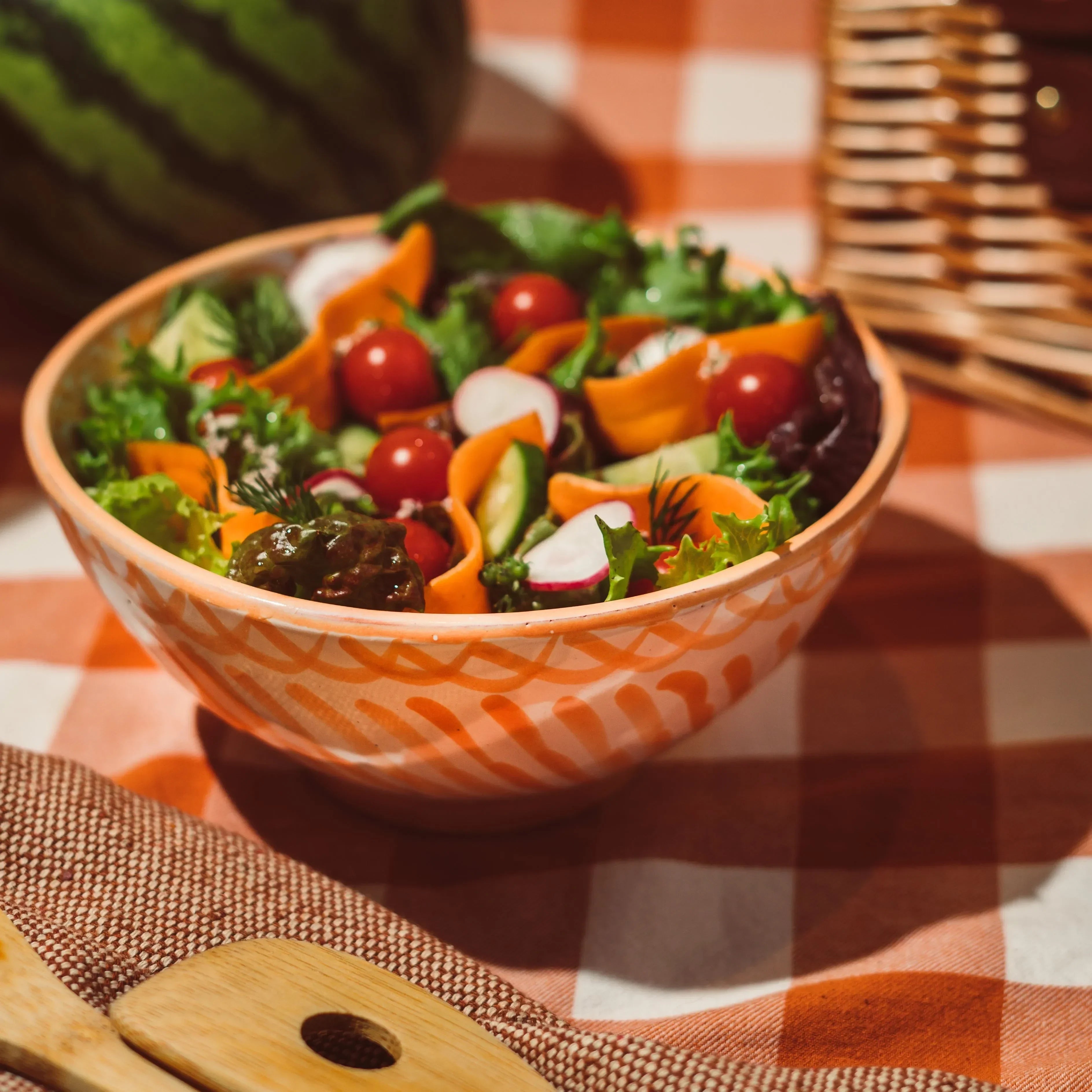 Medium bowl with hand painted designs - The Mayfair Hall