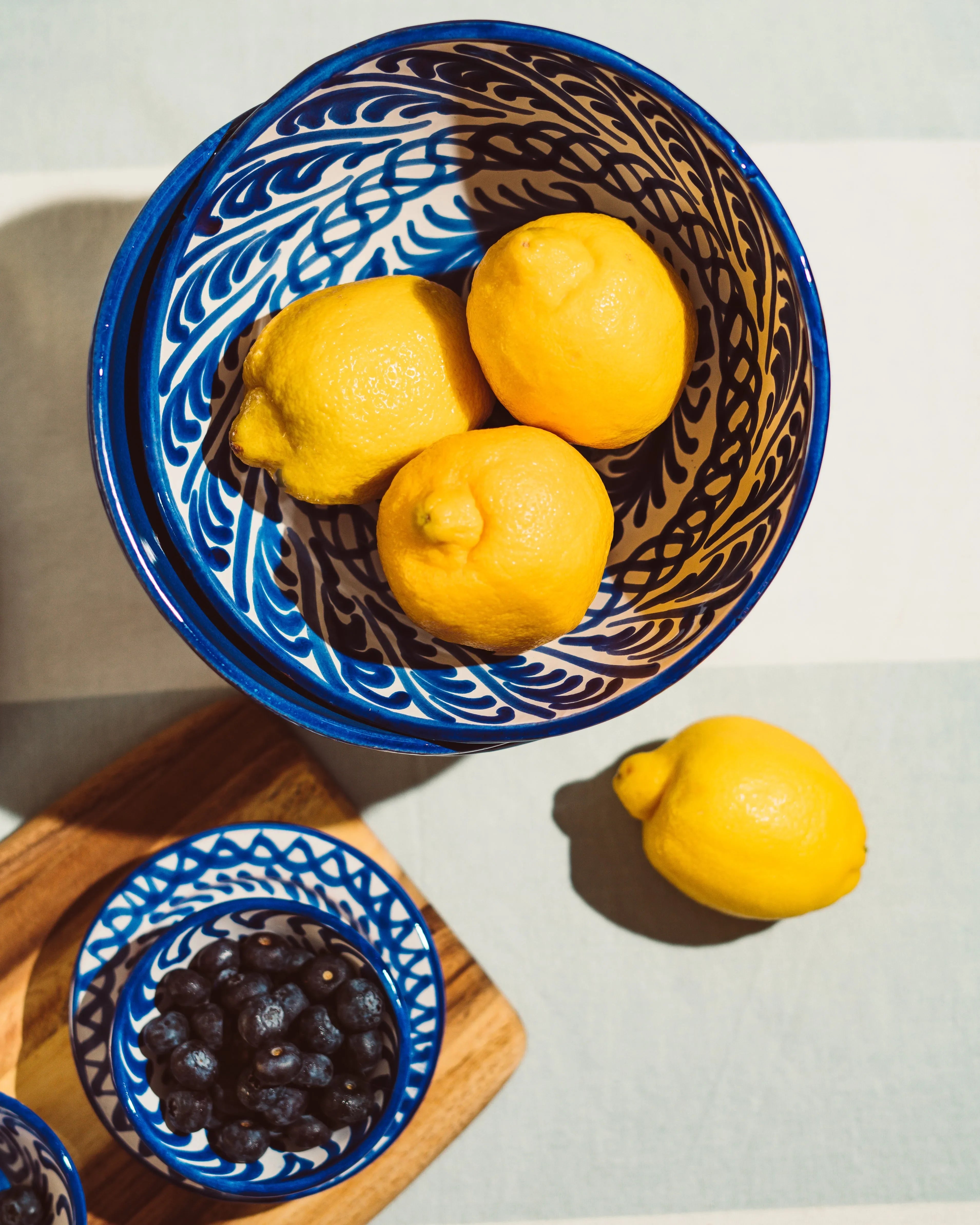 Medium bowl with hand painted designs - The Mayfair Hall