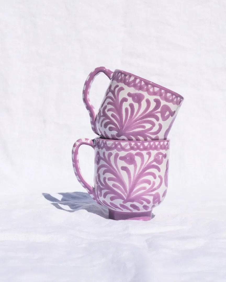 Mug with hand painted designs - The Mayfair Hall
