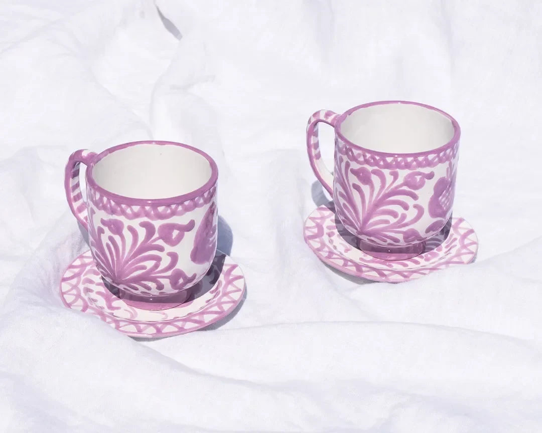 Mug with hand painted designs - The Mayfair Hall