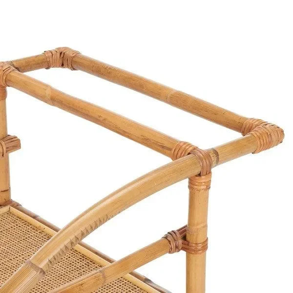 Treise Rattan Bar Cart in Natural - The Mayfair Hall