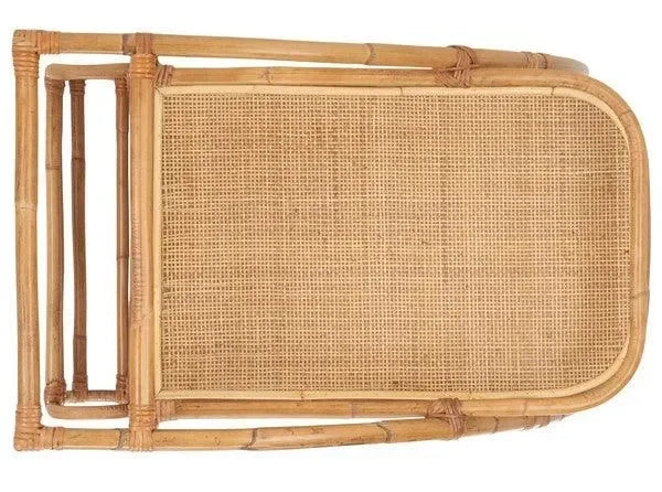 Treise Rattan Bar Cart in Natural - The Mayfair Hall