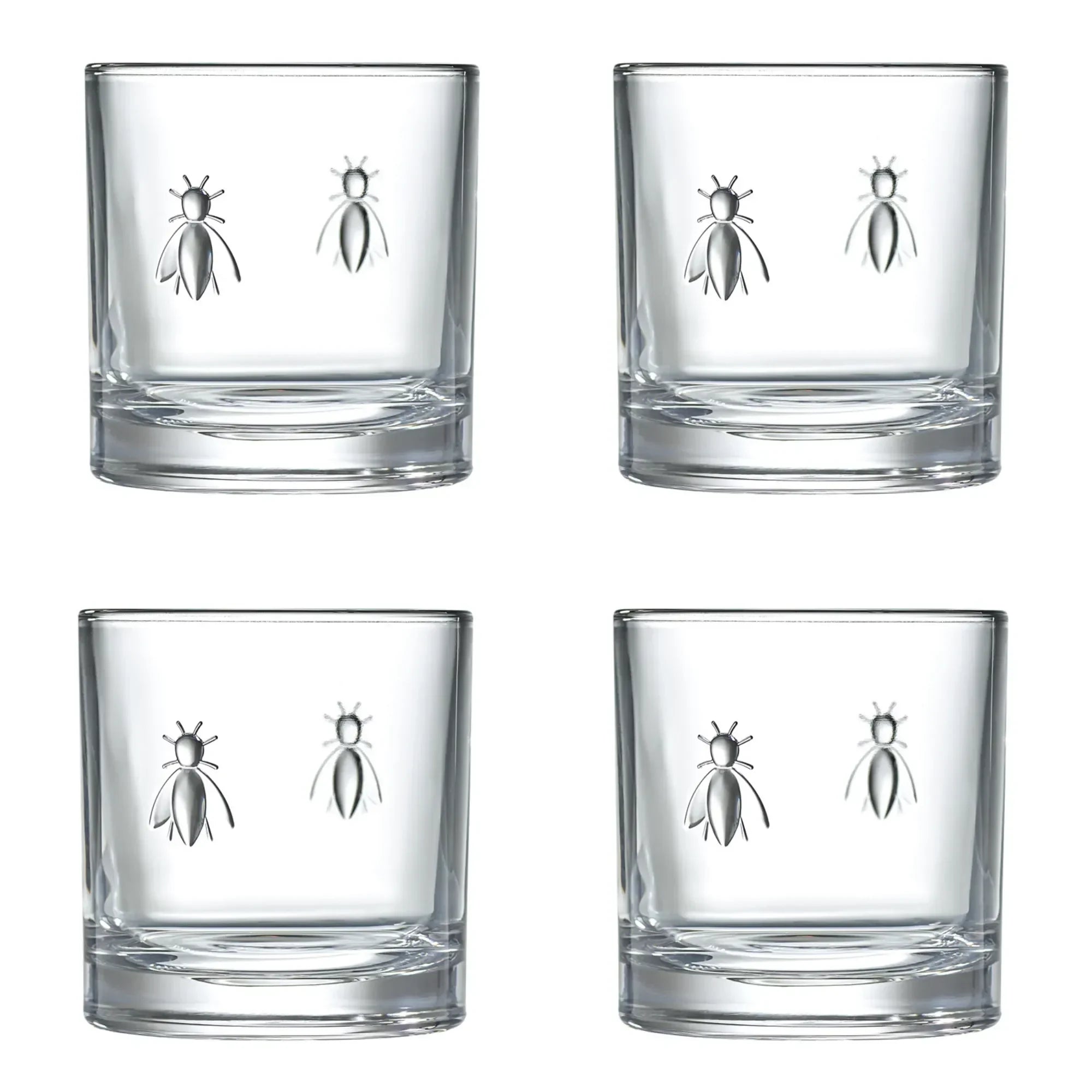 Bee Whiskey Glasses - Set of 4 - The Mayfair Hall