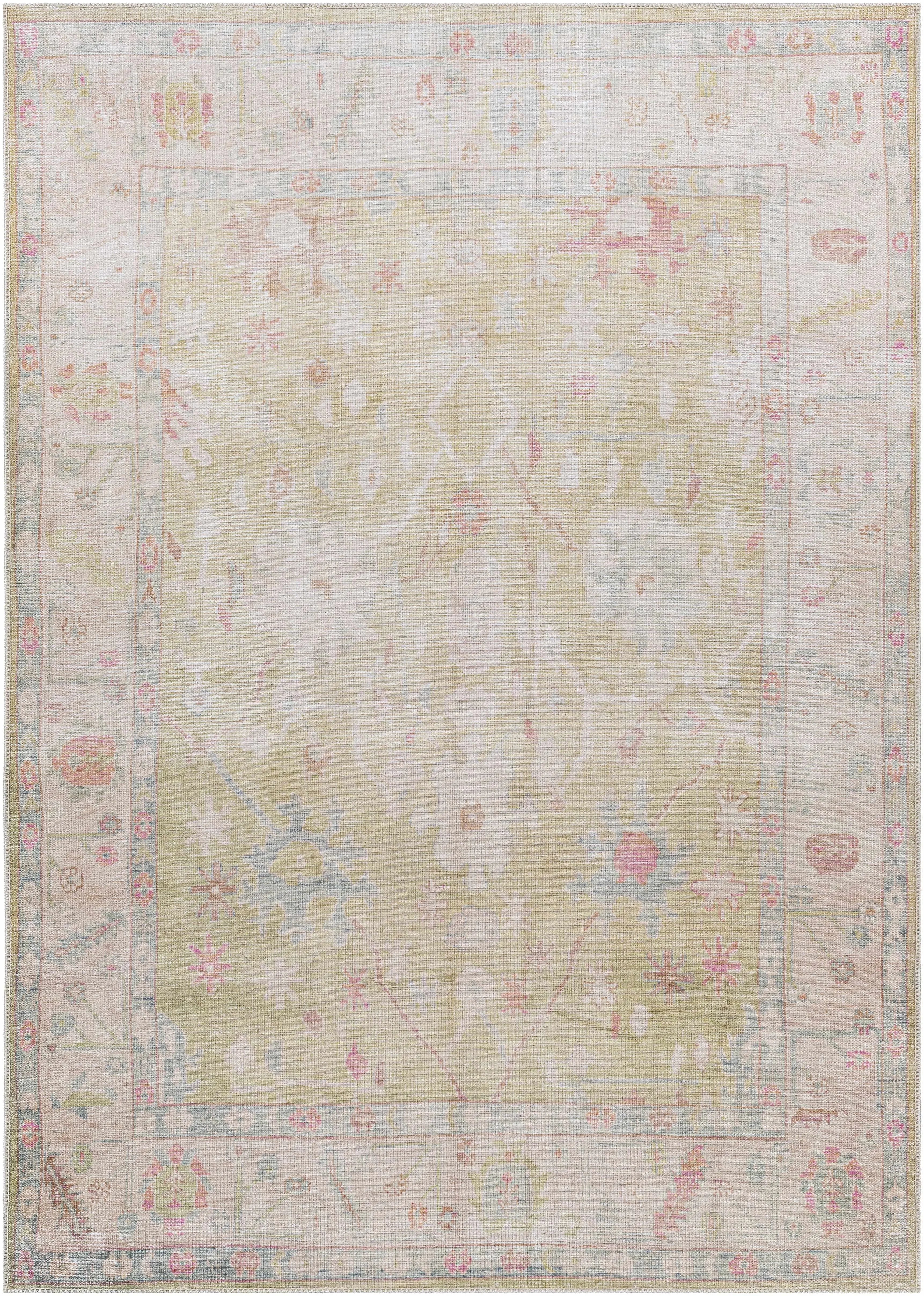 Bozkurt Distressed Washable Rug - The Mayfair Hall