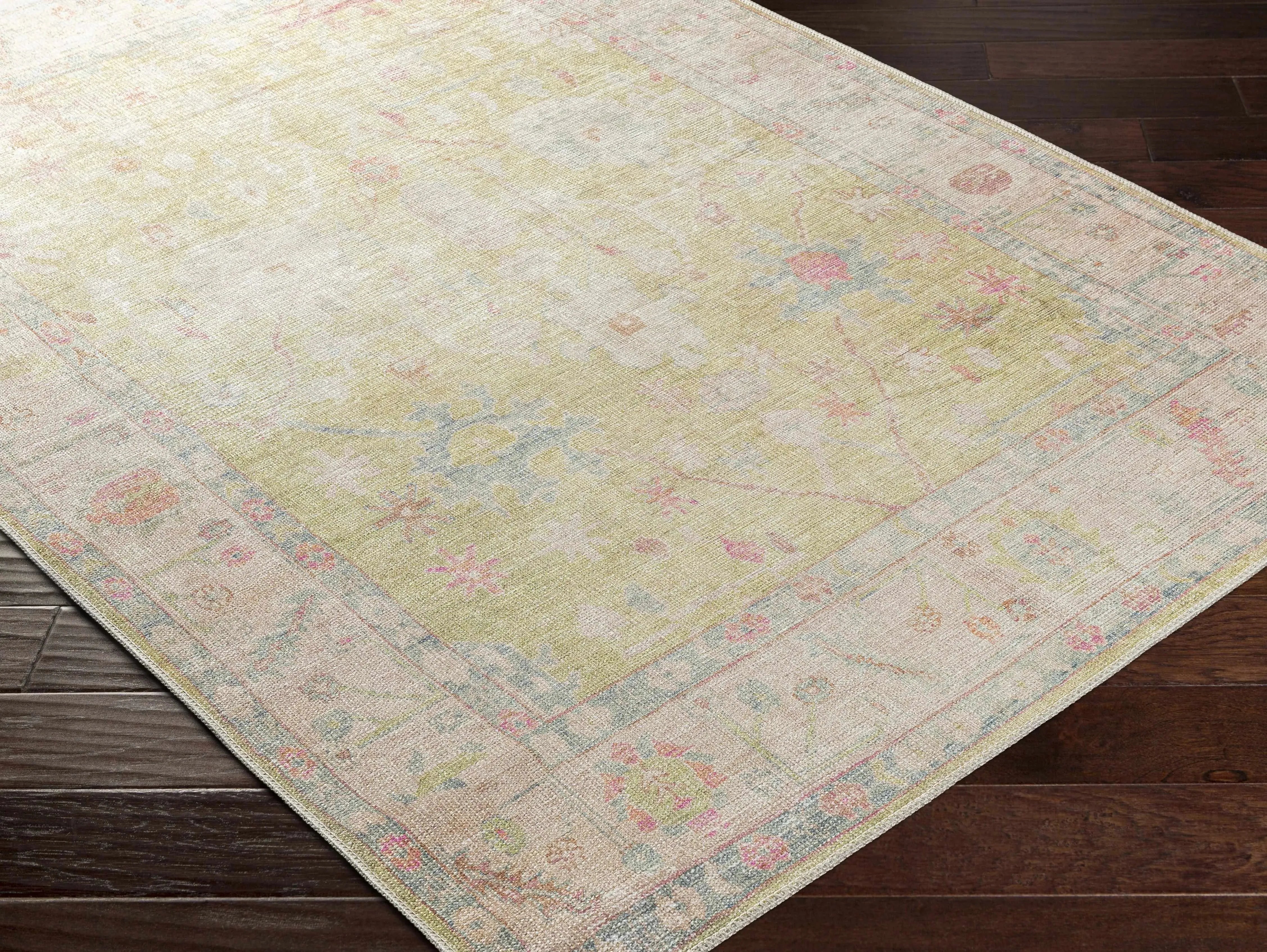 Bozkurt Distressed Washable Rug - The Mayfair Hall