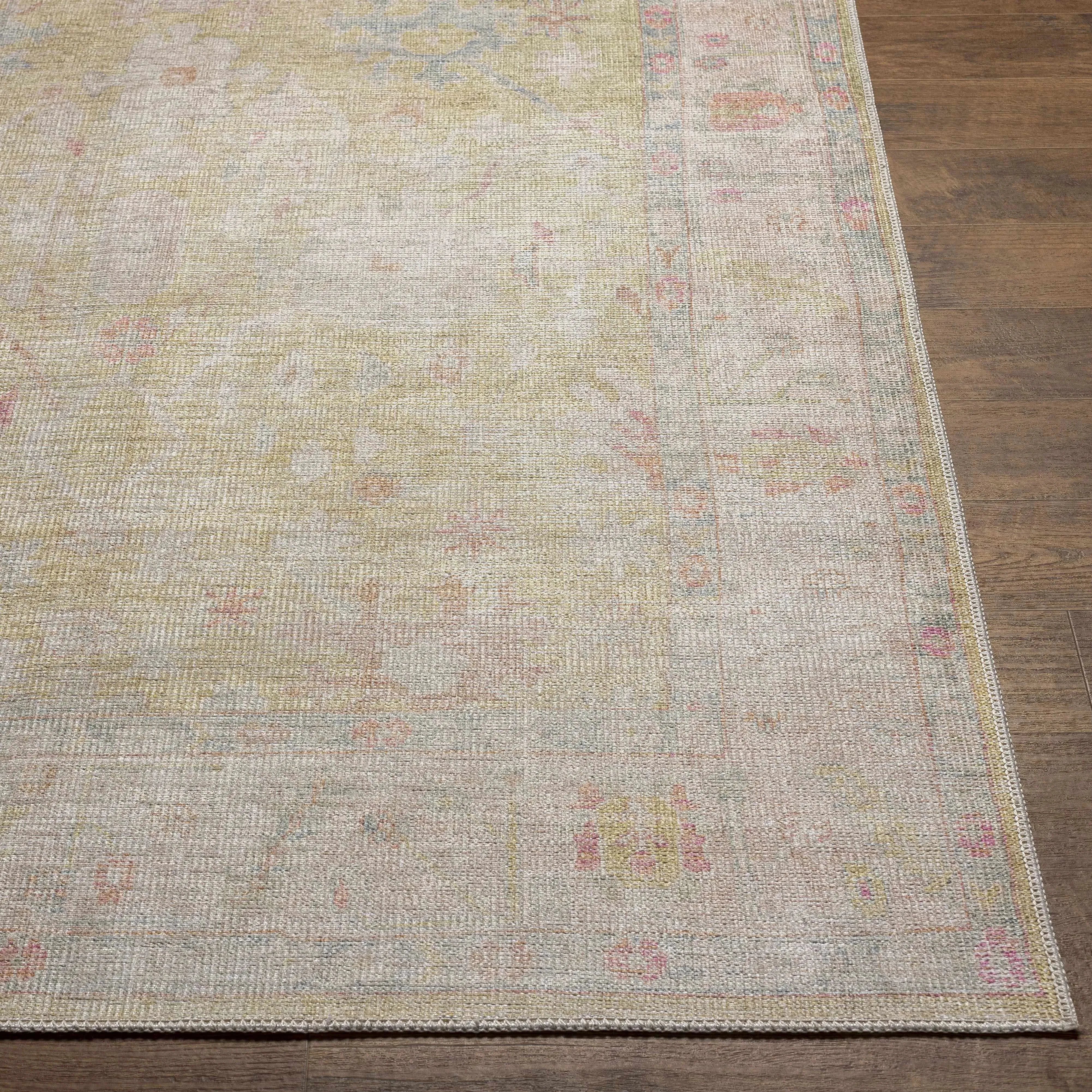 Bozkurt Distressed Washable Rug - The Mayfair Hall