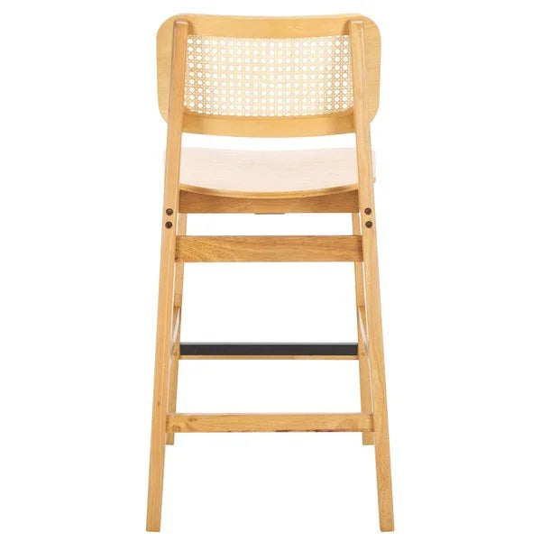Luz Cane Rattan Counter Stool in Natural - The Mayfair Hall