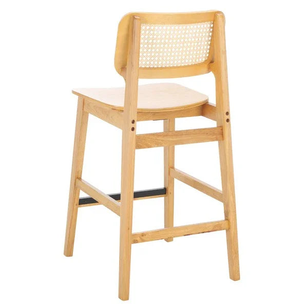 Luz Cane Rattan Counter Stool in Natural - The Mayfair Hall