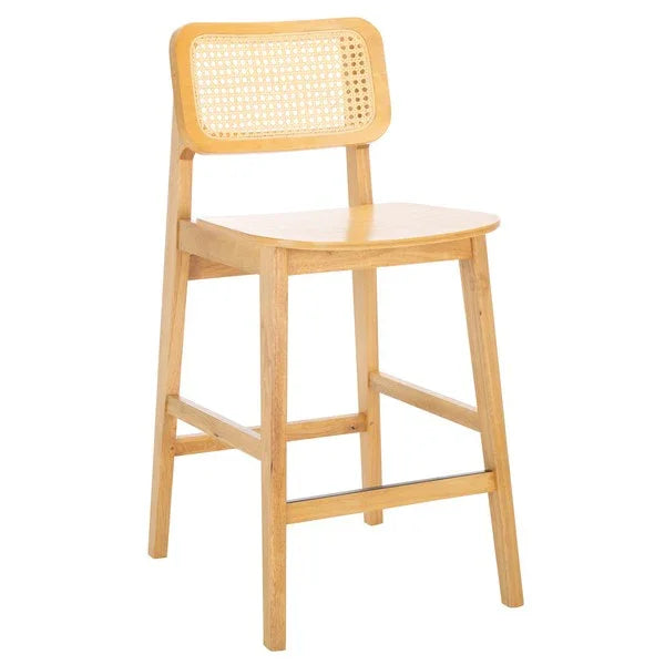 Luz Cane Rattan Counter Stool in Natural - The Mayfair Hall