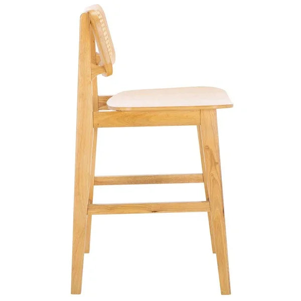 Luz Cane Rattan Counter Stool in Natural - The Mayfair Hall