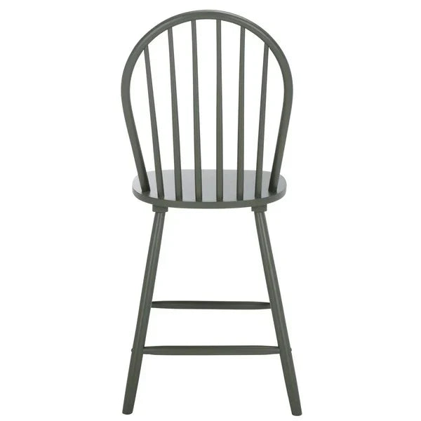 Omaha Wood Counter Stool in Dark Green