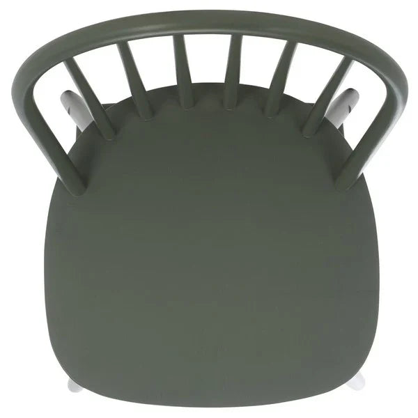 Omaha Wood Counter Stool in Dark Green