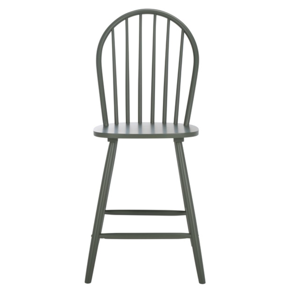 Omaha Wood Counter Stool in Dark Green