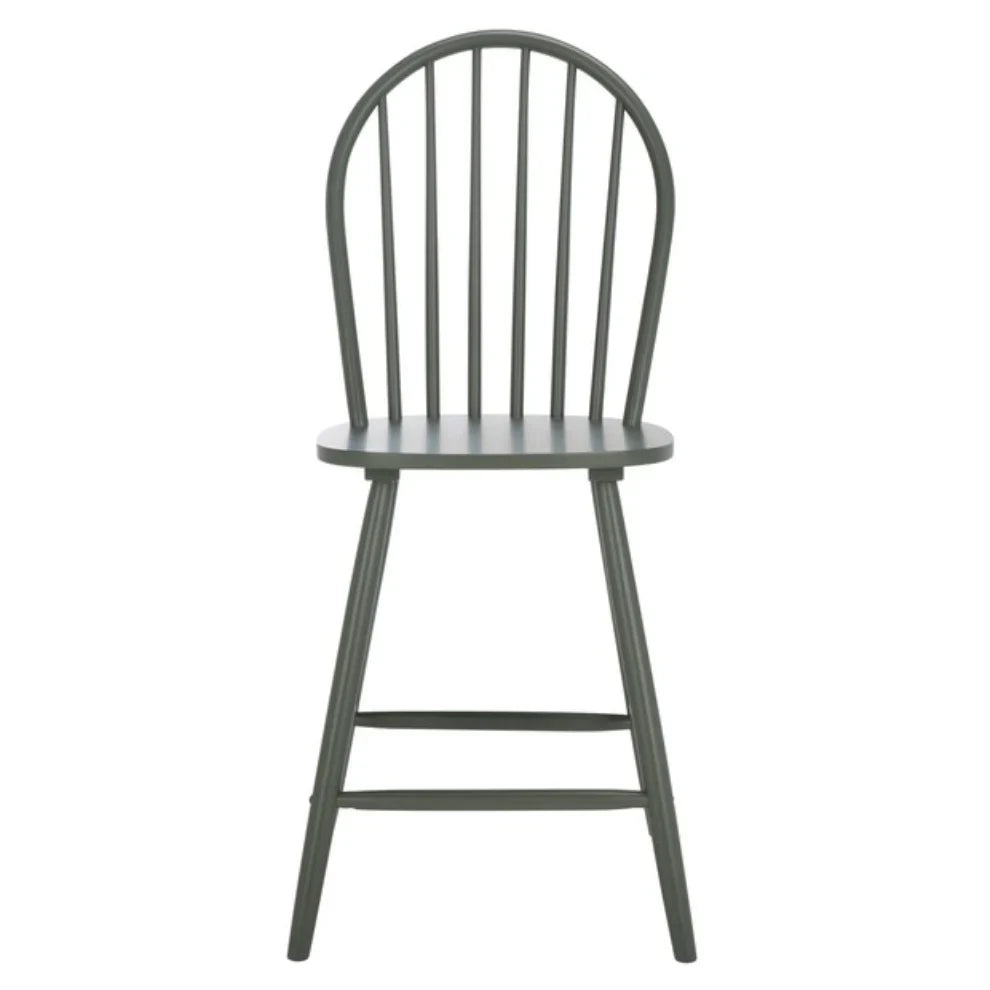 Omaha Wood Counter Stool in Dark Green