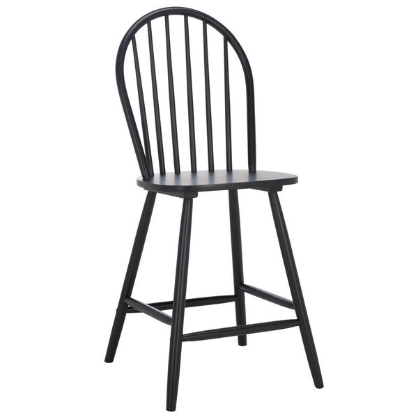 Omaha Wood Counter Stool in Black