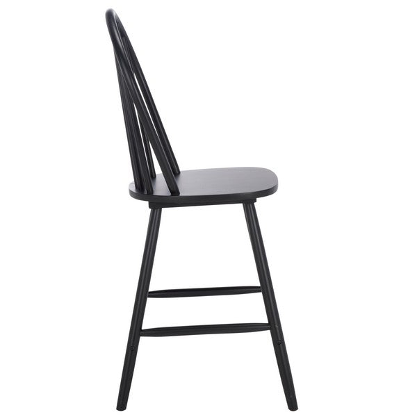 Omaha Wood Counter Stool in Black