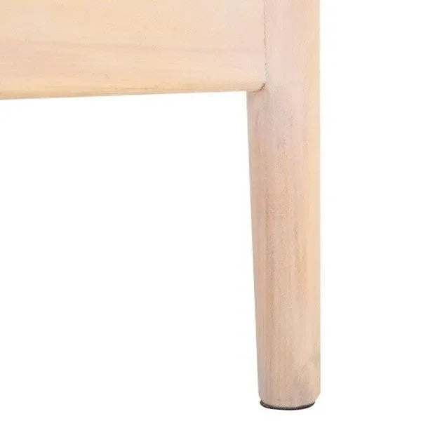 Gianni Rattan Counter Stool in White Wash with Wooden Legs - The Mayfair Hall