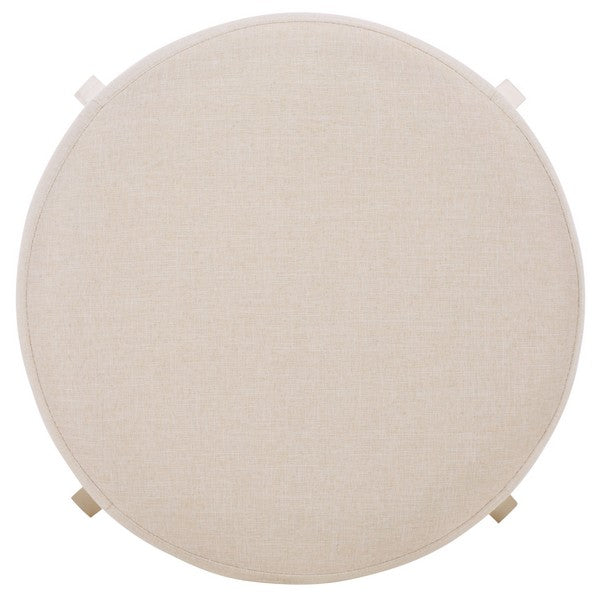 Amato Counter Stool in Natural with Cream Upholstery and Nail Head Trim