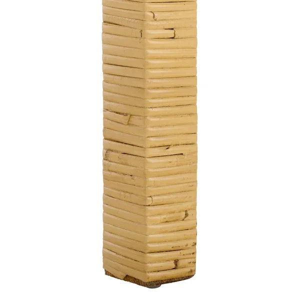 Tojo Cane Round Back Bar Stool in Natural and White