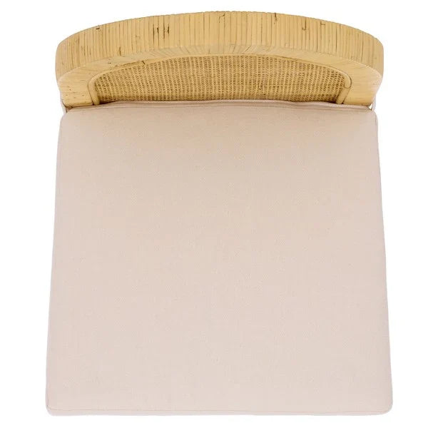 Tojo Cane Roundback Counter Stool in Natural and White