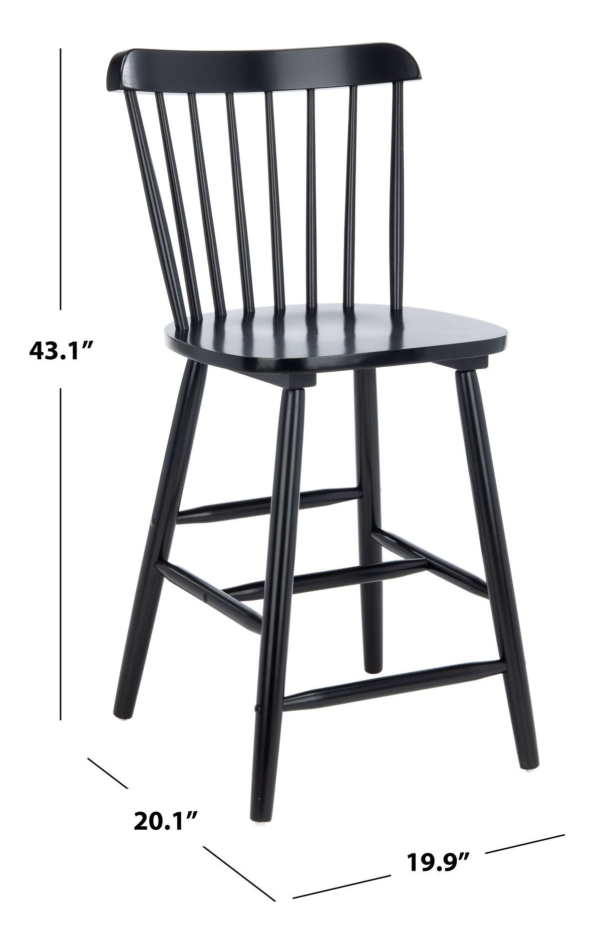 Galena Counter Stool in Black