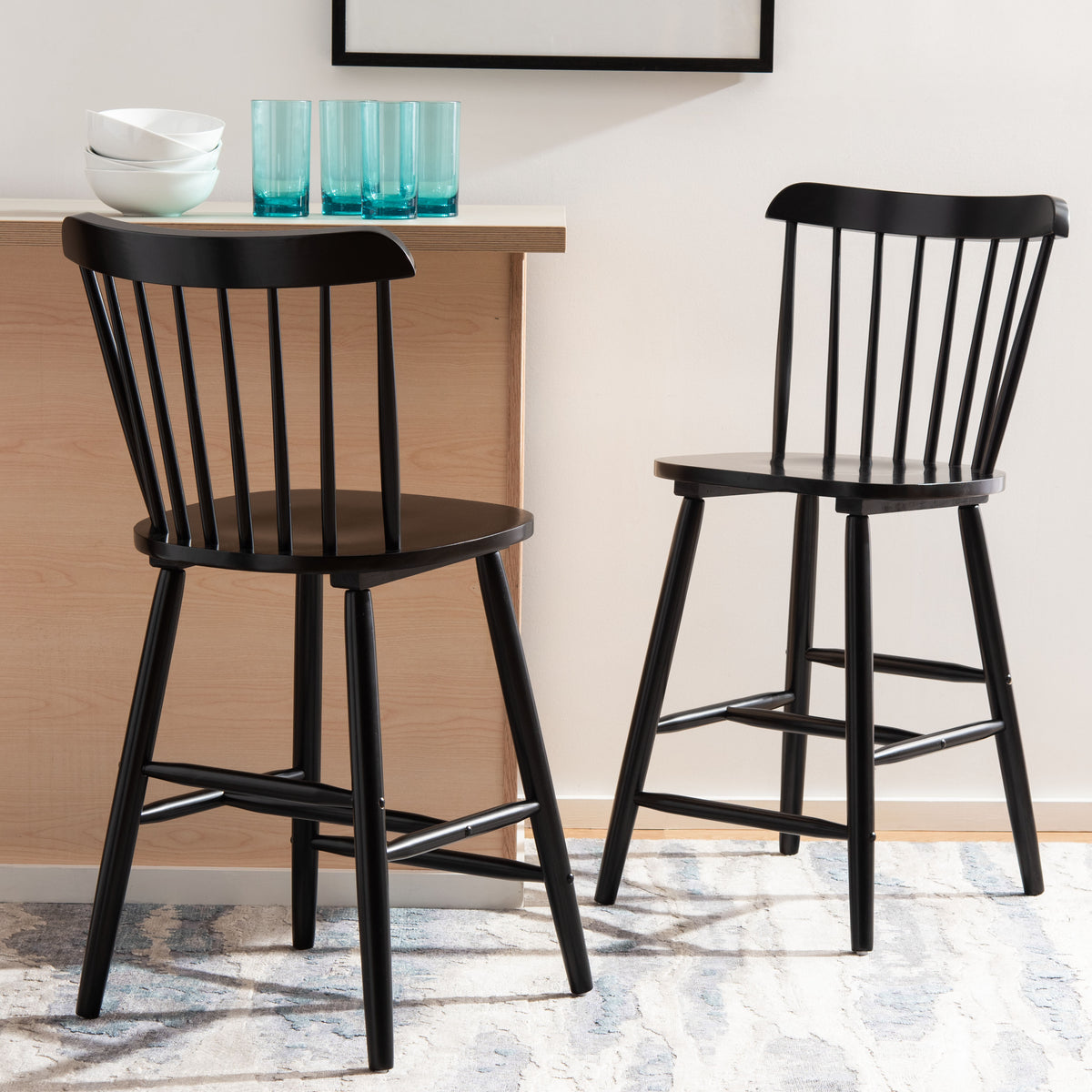 Galena Counter Stool in Black
