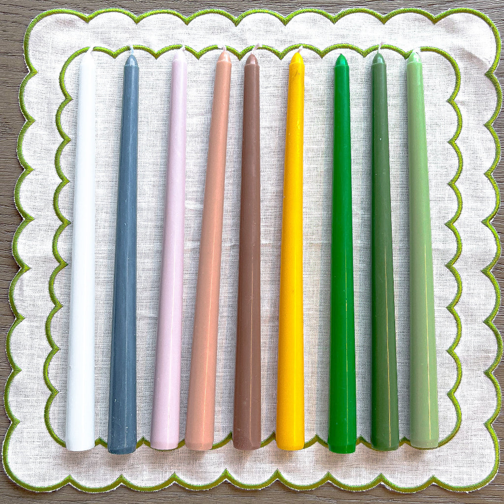 24 Extra Tall Baby Blue Cloud Taper Candles - 6 Packs of 4