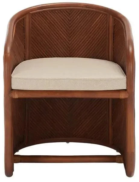 Barnette Rattan Accent Chair in Amber - The Mayfair Hall