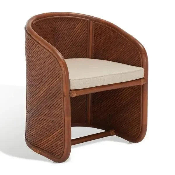 Barnette Rattan Accent Chair in Amber - The Mayfair Hall