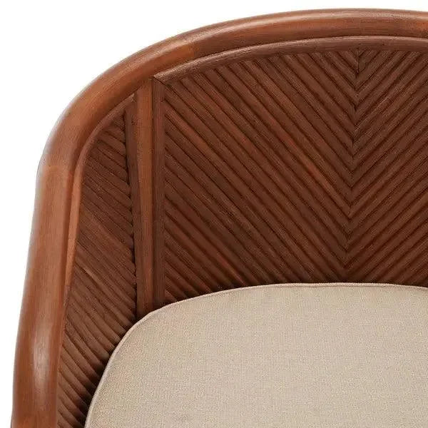 Barnette Rattan Accent Chair in Amber - The Mayfair Hall