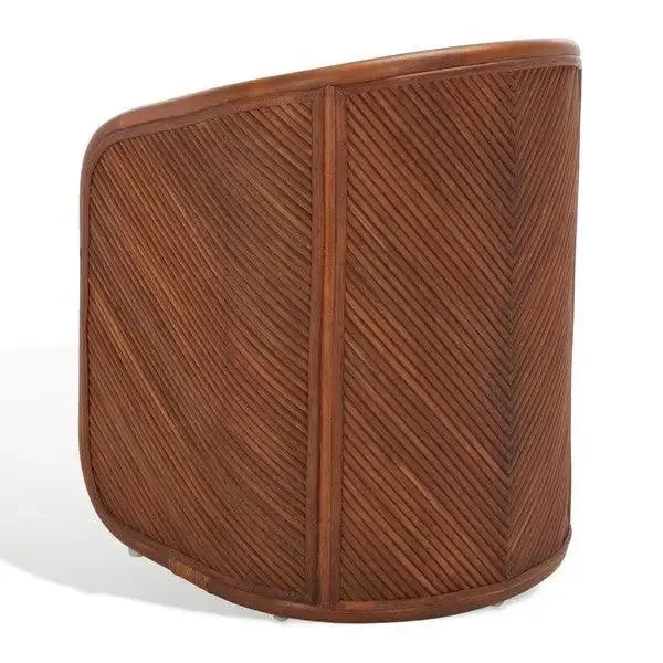 Barnette Rattan Accent Chair in Amber - The Mayfair Hall