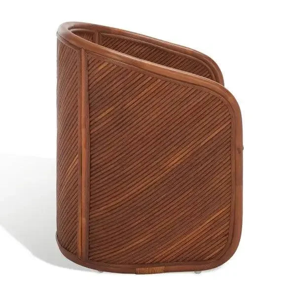 Barnette Rattan Accent Chair in Amber - The Mayfair Hall