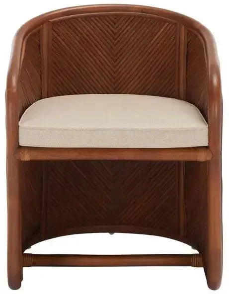 Barnette Rattan Accent Chair in Amber - The Mayfair Hall